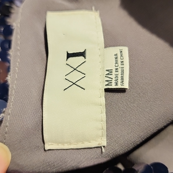 Forever 21 XXI Flip Sequins ruched misection Dress SZ med - Picture 5 of 9